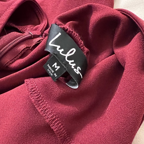 Burgundy - high neck - open back - formal romper/jumper - Picture 6 of 6